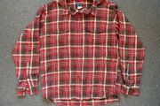 Vintage Patagonia Fjord Flannel Men's Medium Long Sleeve Button-Up Shirt - Red