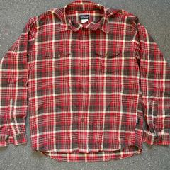 Vintage Patagonia Fjord Flannel Men's Medium Long Sleeve Button-Up Shirt - Red