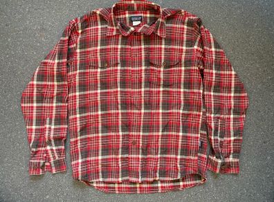 Vintage Patagonia Fjord Flannel Men's Medium Long Sleeve Button-Up Shirt - Red