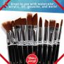 4 All Paint Brushes 12 Set Professional Paint Brush Round Pointed Tip Nylon Hair Artist Acrylic Brush for Acrylic Watercolor Oil Painting Image 2