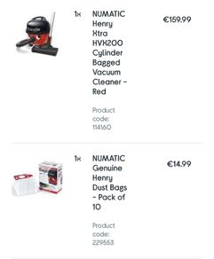 NUMATIC Henry hoover