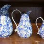 Blue and white ceramic jugs L/M/S Display pieces Image 2