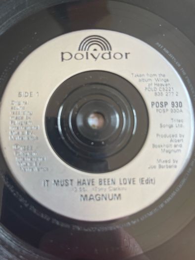 Magnum It must have been love picture sleeve vinyl record single in vg+ condition