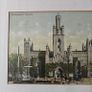 Framed hand-tinted historical print of Monkstown Parish Church, a 19th-century church located in Monkstown, County Dublin Image 3