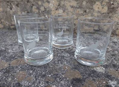 Famous Grouse Scotch Whisky Glasses Millennium Bicentenary