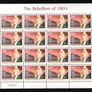 2003 Ireland Centenary of 1803 Rebellion (41c Robert Emmett, 50c Thomas Russell & 57c Anne Devlin) Plate 1B1B1B1B Commemorative Stamp Sheetlet Mint Never Hinged (MNH) Image 4