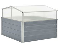 Greenhouse 100x100x85 cm Galvanised Steel Grey