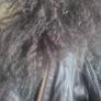 leather jacket with fur collar Image 3