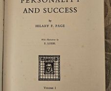 Personality And Success By Hilary F. Page. With Illusions By F. Loebl. Published By The Claxton Company London.  1951 Hardback In Good Condition.  See Photos For Same.