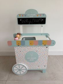 Wooden ice cream cart