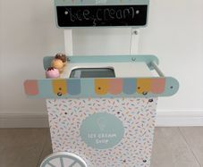 Wooden ice cream cart