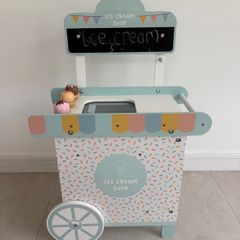 Wooden ice cream cart
