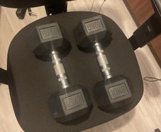Two 10kg dumbells