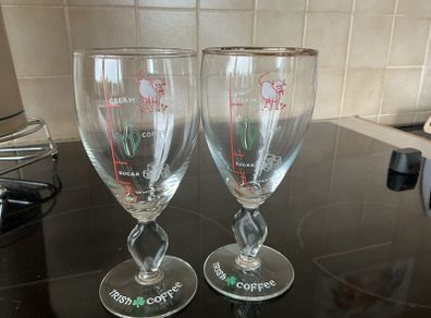 2 irish coffee glasses