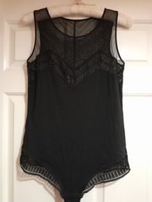 Ice silk/mesh bodysuit