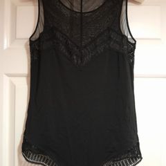 Ice silk/mesh bodysuit