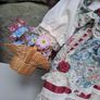 Leonardo Porcelain Doll Charlotte Vintage Floral Dress Image 6