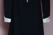 Navy and White Vintage Mod Dress