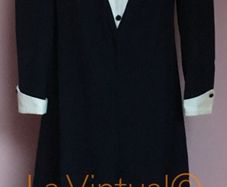 Navy and White Vintage Mod Dress