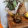 Brown Glass Retro Spanish Porron Wine Decanter Pitcher Image 4