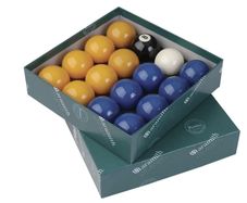 Aramith Premier Blue Yellow English Pool Balls