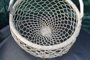 Vintage Aluminium Wooven Basket