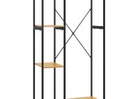 main image for ad Wardrobe Black and Oak 90x40x167 cm Metal and Chipboard