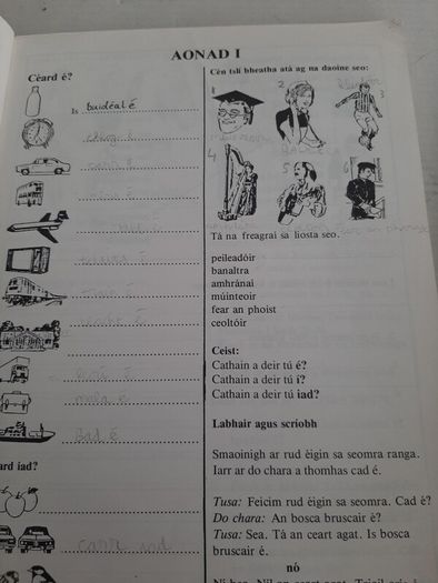 Vintage Gaeilge school book 1990