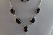 Gemstone Necklace &amp; Earrings Set