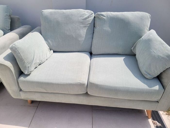 3 seater + 2 seater + large footstool