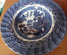 Royal Wessex Blue Willow Rimmed Soup Bowls x 5