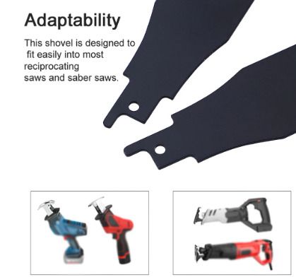 BRAND NEW 4pcs Reciprocating Saws Household Electric Cleaning Shovel HCS Scraper for Tile Ground Cleaning Rust Removal 140mm Length