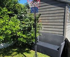 Basket Ball Hoop, Hoop height is about 2 meters fully extended.