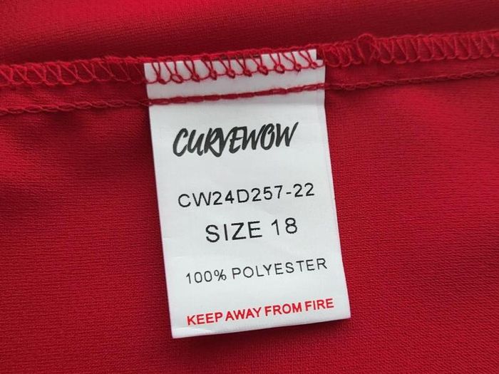 CurveWow red satin shift dress, Size 18, BNWT
