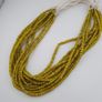 Antique Venetian Yellow Trade 3-5mm Beads Necklace Strands Image 6