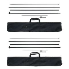 Feather Flag Pole Kit, 2 Packs Swooper Flag Pole 16.3 ft, Sign Flag Poles for Business Advertising Flags Outdoor,