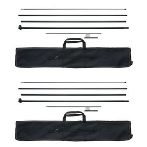 Feather Flag Pole Kit, 2 Packs Swooper Flag Pole 16.3 ft, Sign Flag Poles for Business Advertising Flags Outdoor,