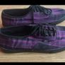 Vans Authentic Lo Pro Purple Pin Plaid Near New Size UK 6 Image 2