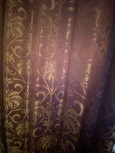 Purple & grey curtains 90x90 (+ cushions)