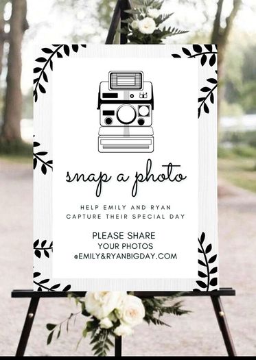 Snap a photo wedding board A3, A2, A1, A0 sizes