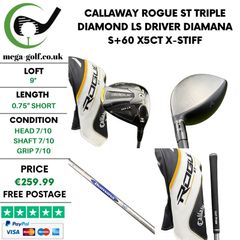 Callaway Rogue ST Triple Diamond LS Driver / 9 Degree / Diamana S+60 x5ct X-Stiff