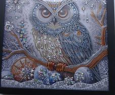 Owl Diamond Painting Framed