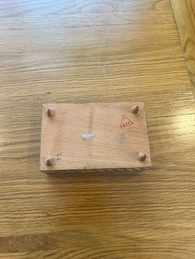 Vintage Eastern European Straw Marquerty Jewellery Box