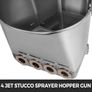 4 Jet Cement Mortar Spray Gun, Stucco Sprayer 4 Jet Hopper Plaster Concrete Cement Sprayer Gun Spraying, Stucco Spray Gun Exquisite Handles, Image 2