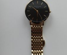 Rosefield Gold Watch_Black Dial_ Excellent Condition_Boxed