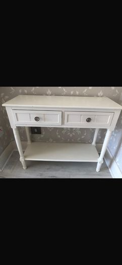 Cream console table