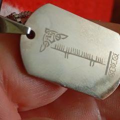 Ogham alphabet script pendant