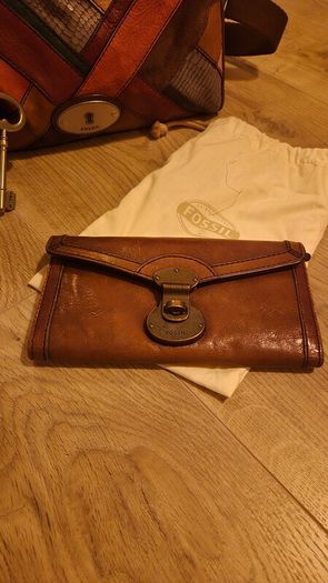 Vintage Fossil Maddox Patchwork Satchel