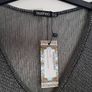 Maternity top (Boohoo) black/silver size 10 Image 4