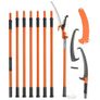 Manual Pole Saw, 2.2-8.2 m Extendable Tree Pruner, Sharp Steel Blade and Scissors High Branches Trimming, Branch Trimmer with Lightweight 2.4 m Fiberglass Handles, for Pruning Palms and Shrubs Image 6